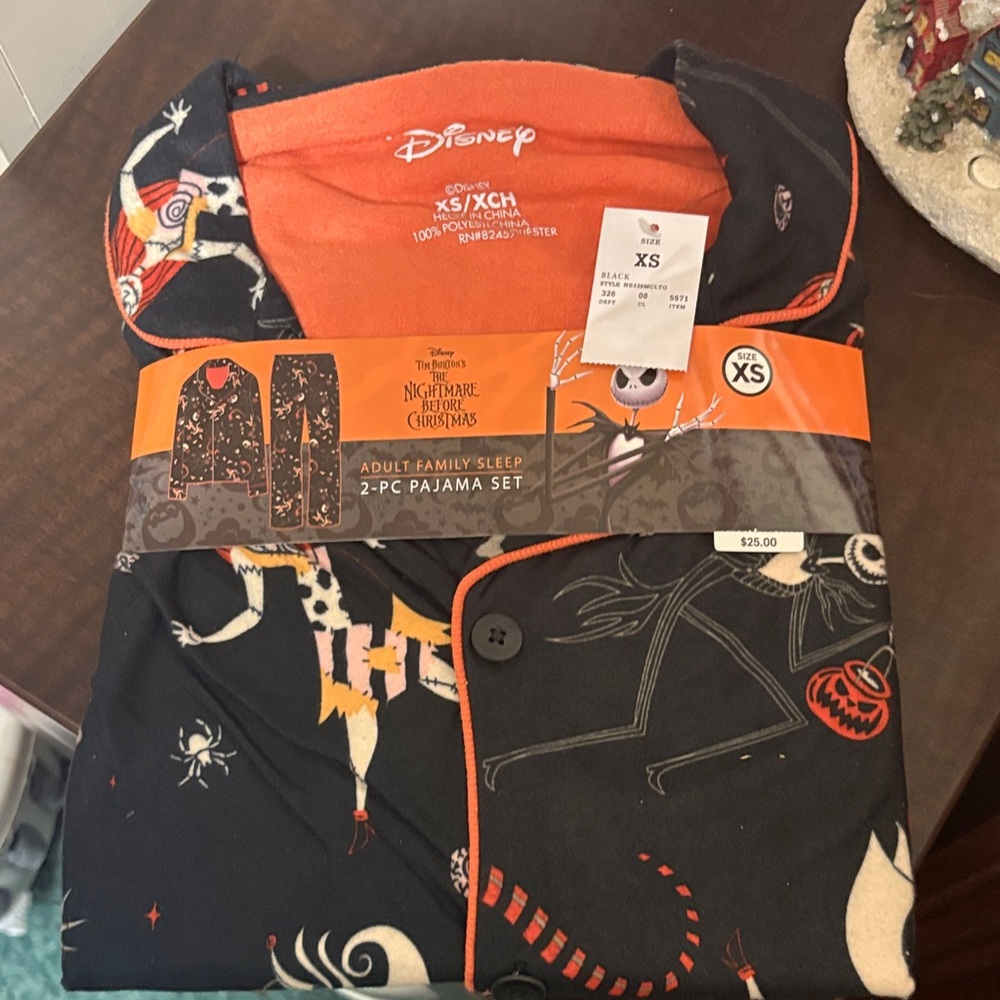 Disney Black and Orange Pajama Set